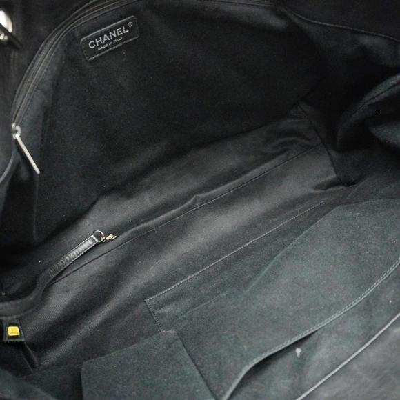 CHANEL Tote Bag Matelasse Chain Shoulder Lambskin Black Silver Hardware Women's - Picture 4 of 10